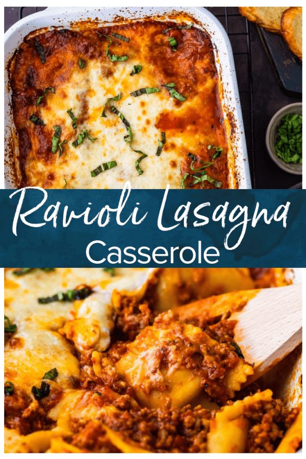 Ravioli Lasagna is a delicious mix of two favorite pasta dishes. This cheesy ravioli casserole is made with layers of ravioli, marinara sauce mixed with Italian sausage, and plenty of cheese. It's an easy lasagna recipe with an extra kick!