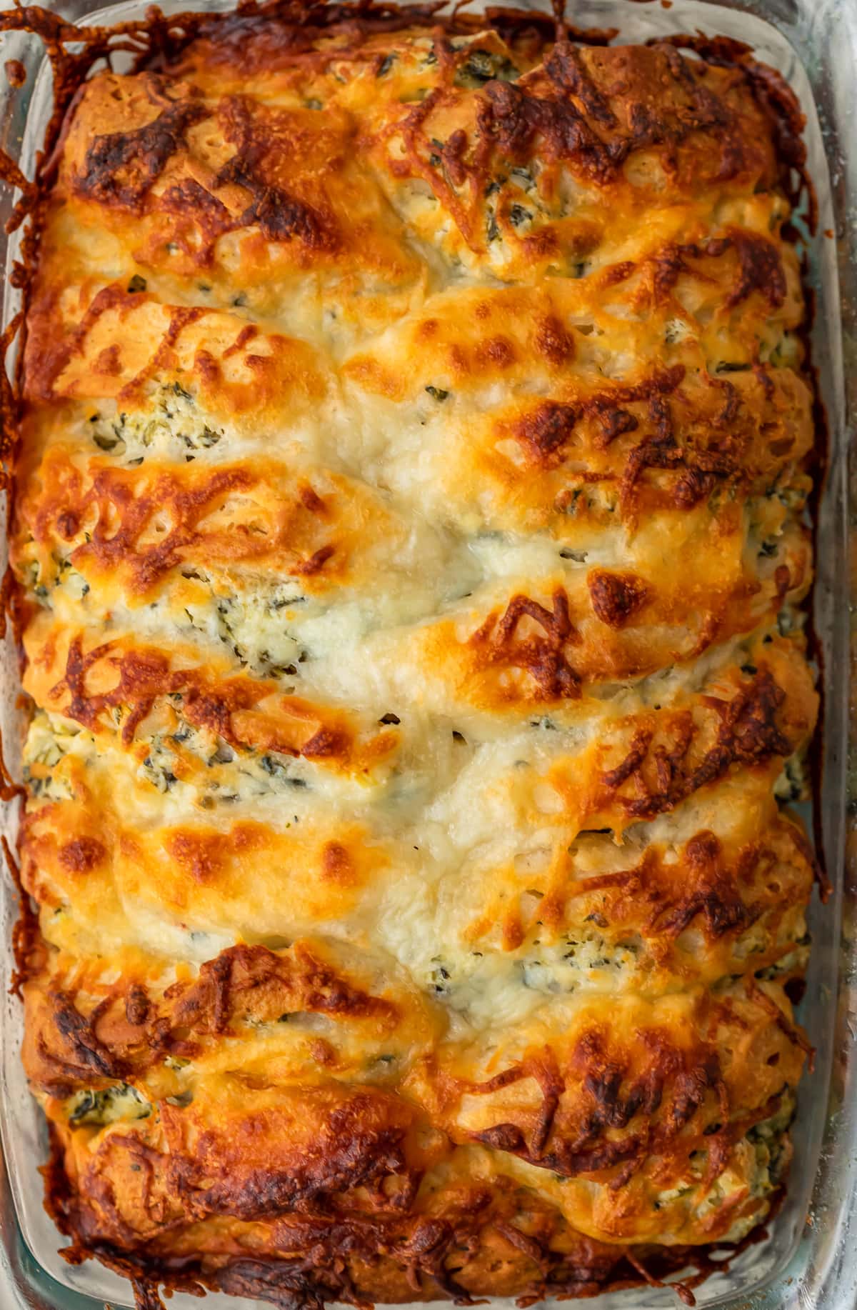 cheesy spinach artichoke bread loaf