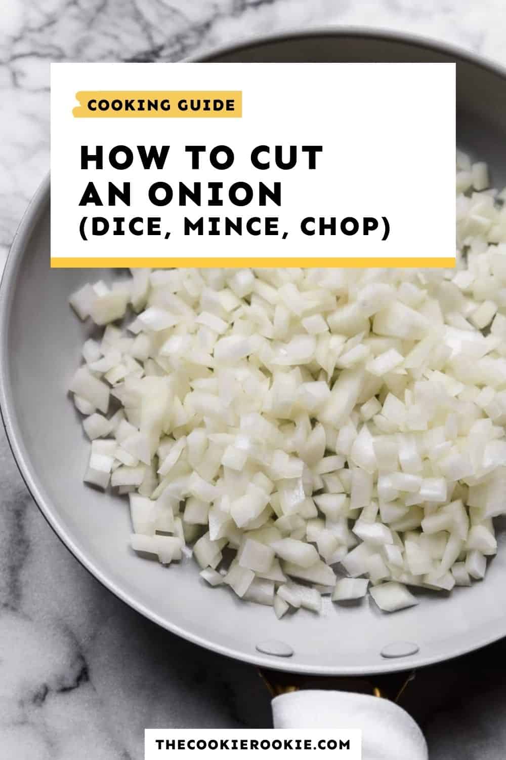 how to cut an onion (dice, mince, chop)