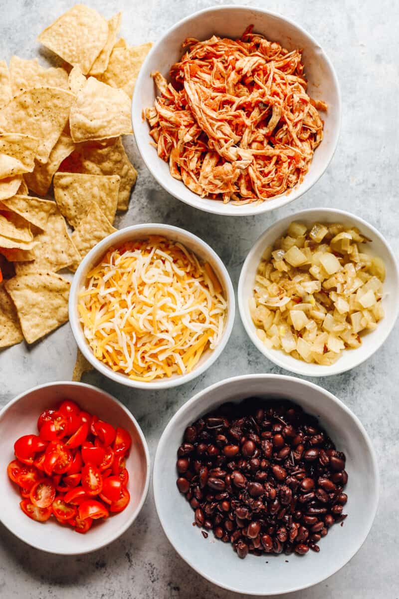 ingredients for chicken nachos