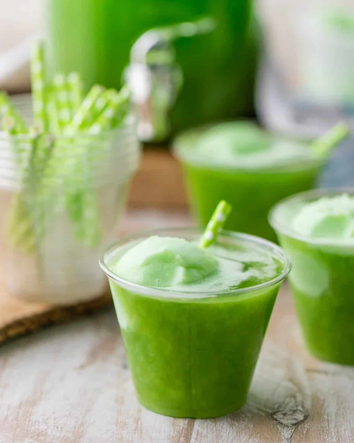 St. Patrick's Day lime sherbet punch.