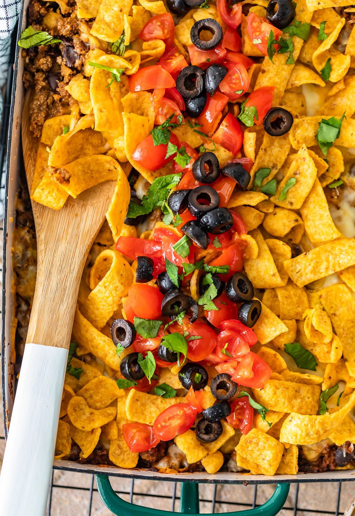 close up on frito pie recipe