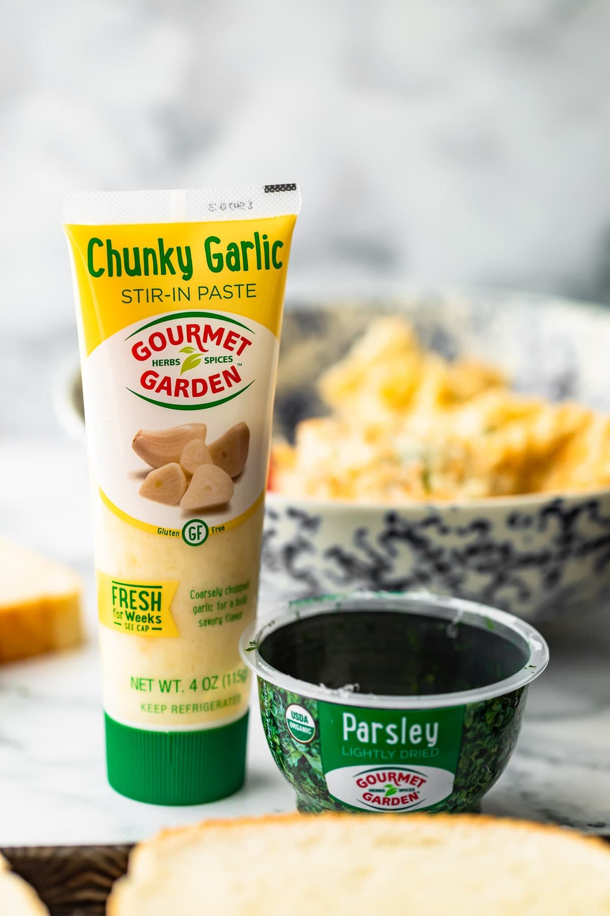 gourmet garden garlic paste and parsley