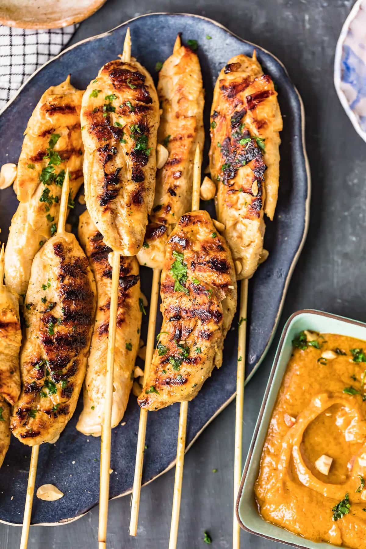 chicken satay and peanut sauce