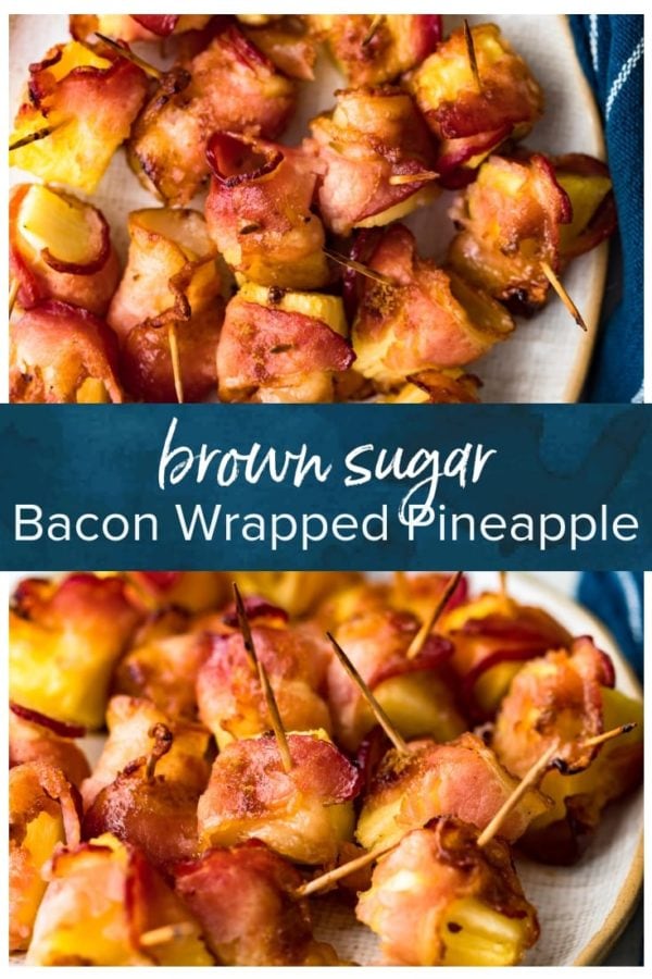 bacon wrapped pineapple pinterest collage