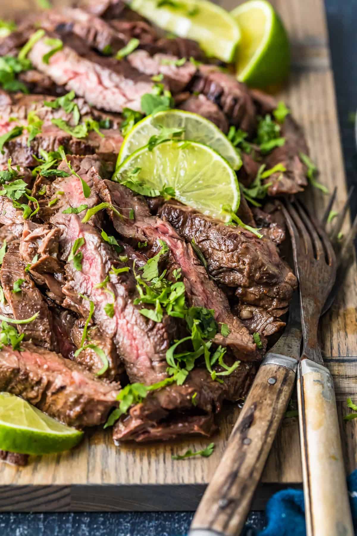 Close up of sliced beef