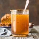 apple cider sauce in jar