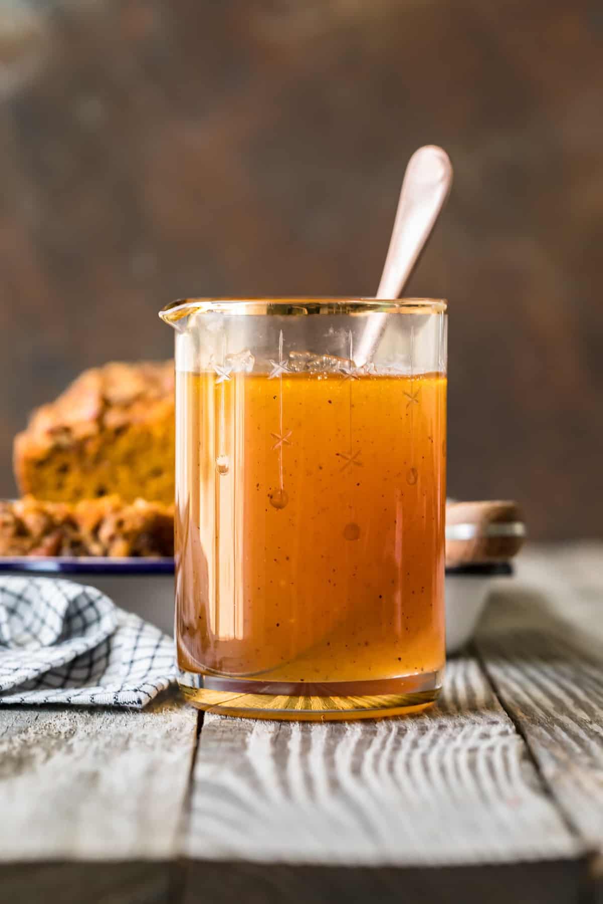 Apple Cider Sauce in a jug ready to serve