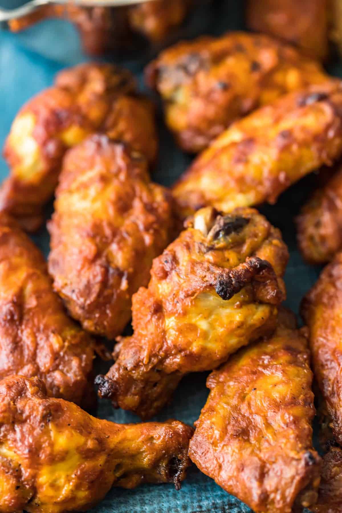 Close up of a baked wing