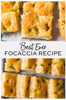 Best Ever Focaccia Recipe- Pinterest collage