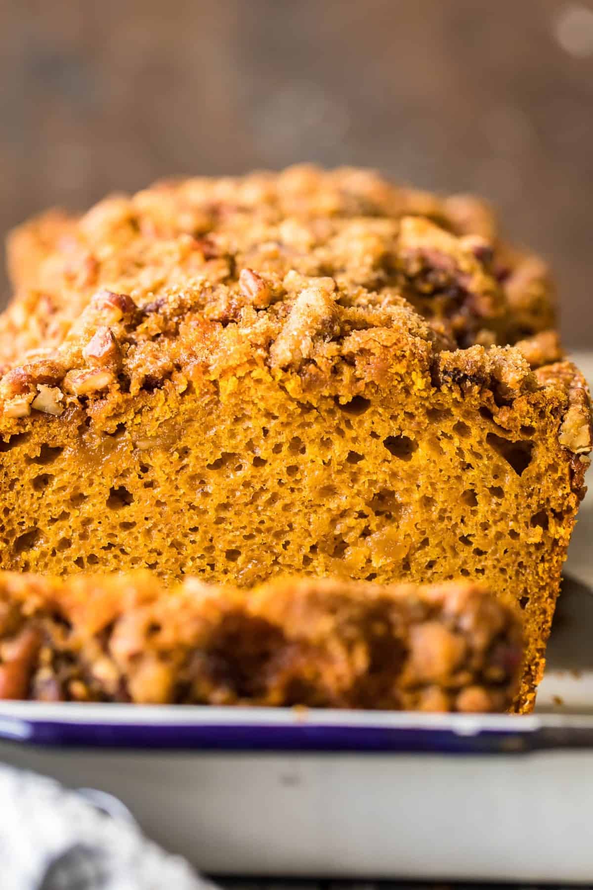 Oatmeal Pumpkin Bread cut into slices