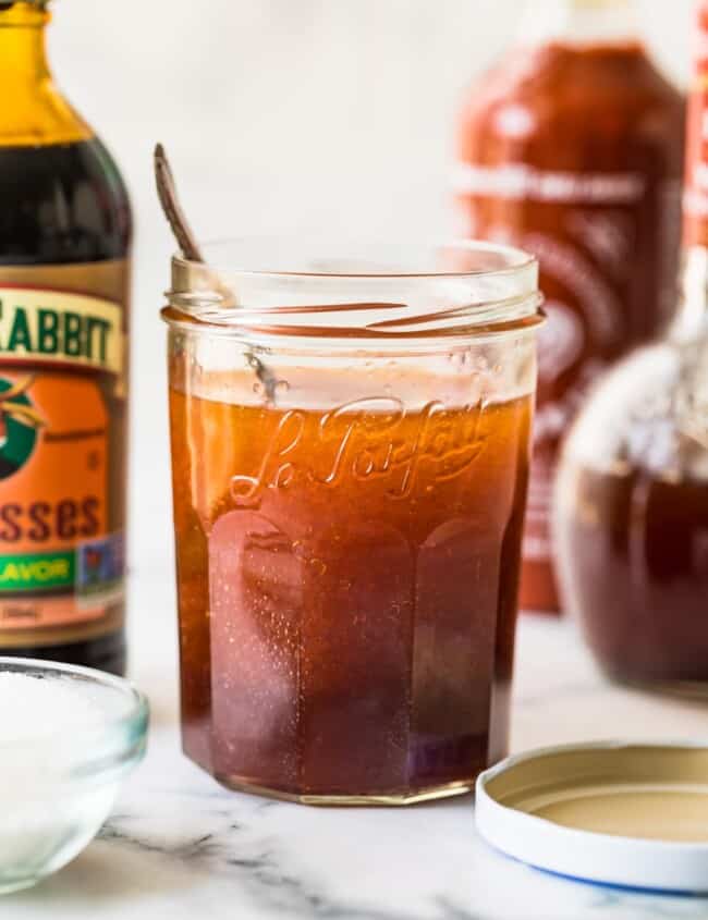 salad dressing in a jar