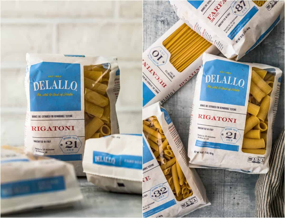 photos of delallo pasta in bags