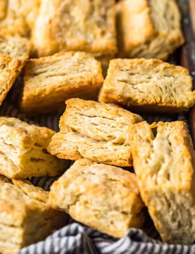 buttermilk biscuits in a basket