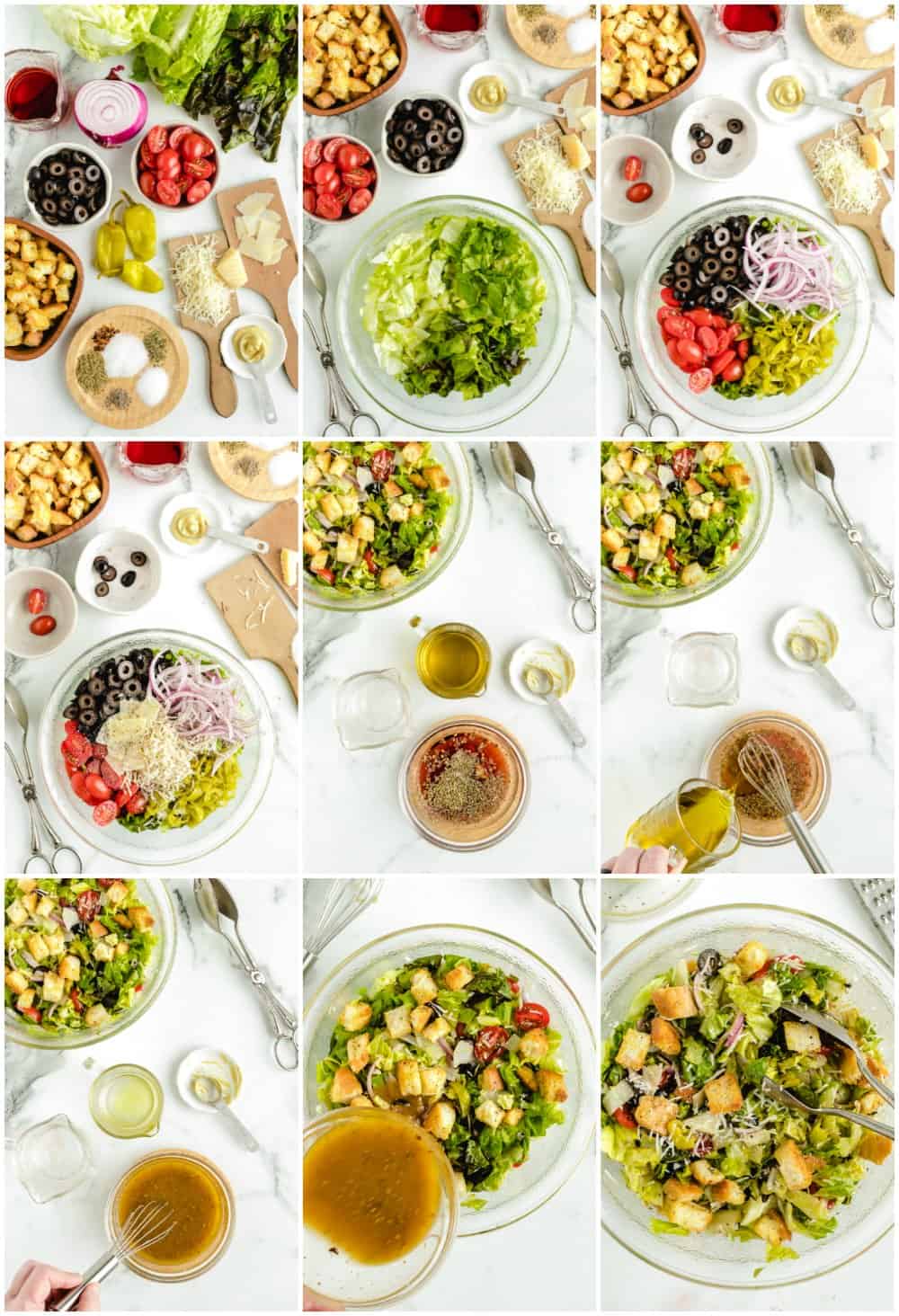 step by step photos of how to make olive garden salad