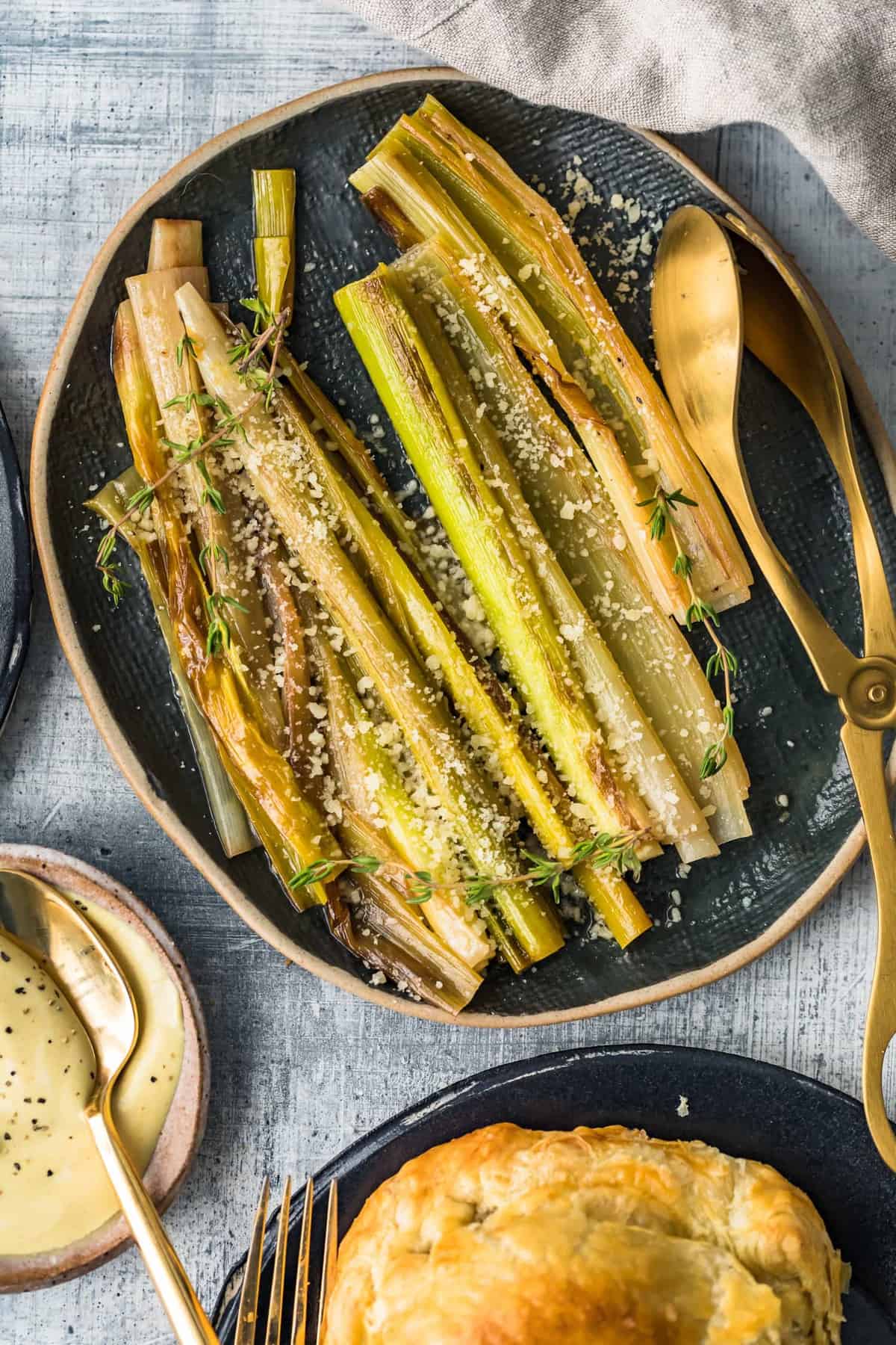 Sauteed Leeks with Parmesan ready to east