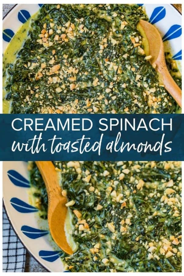 creamed spinach pinterest image