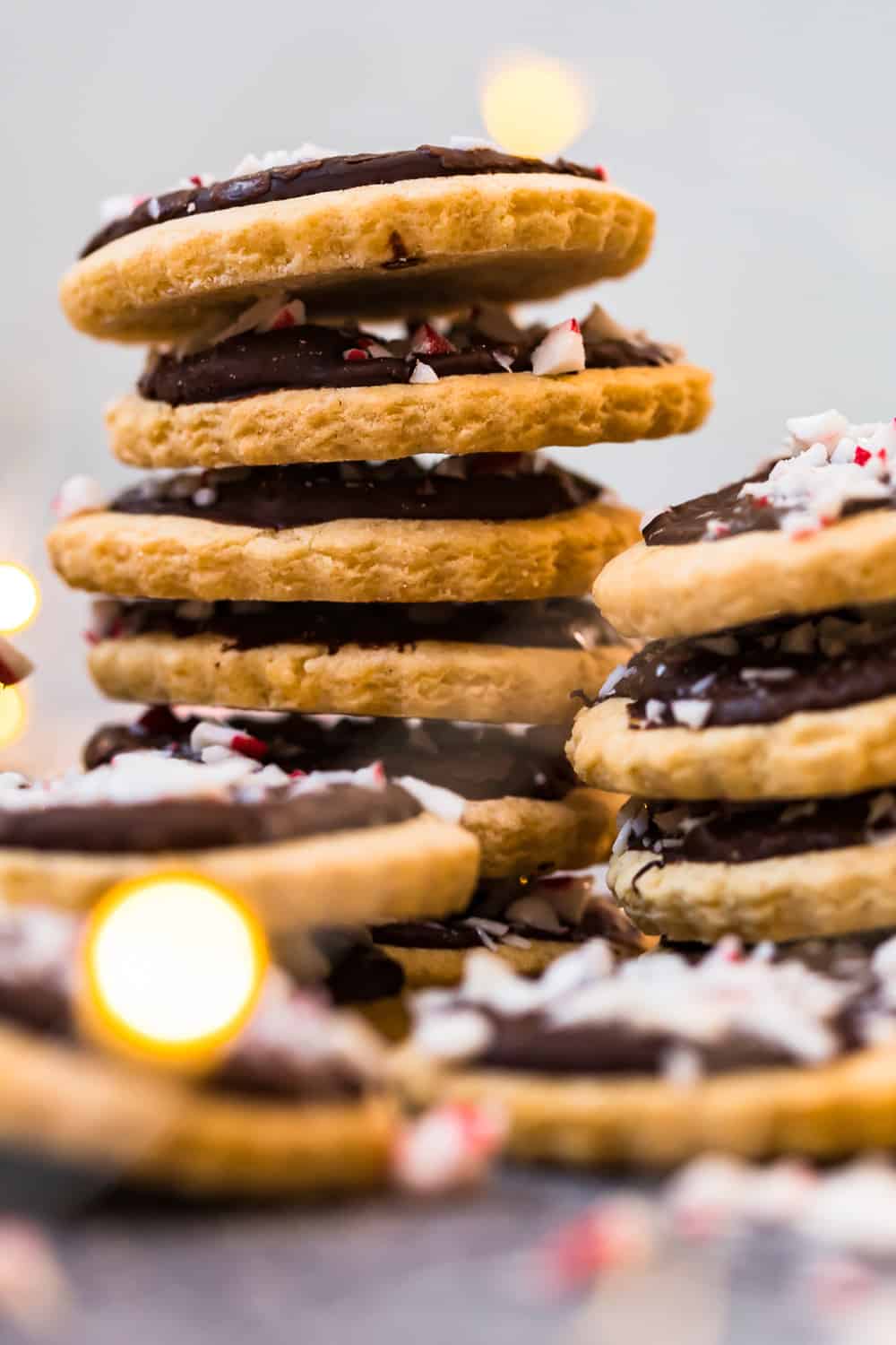 close up of chocolate slices