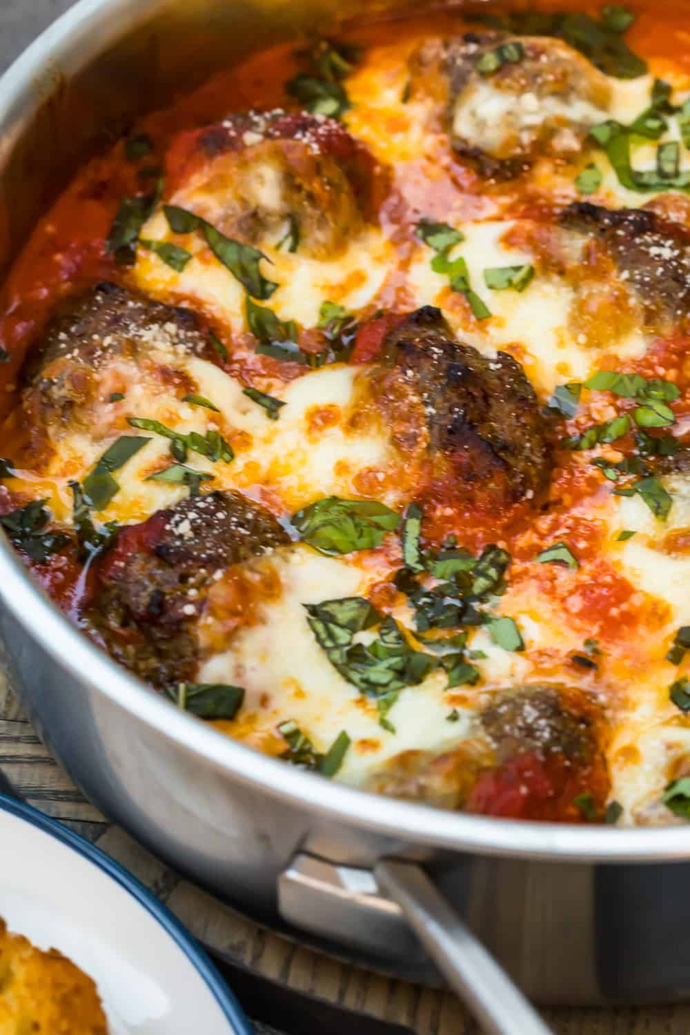 crispy meatballs in skillet