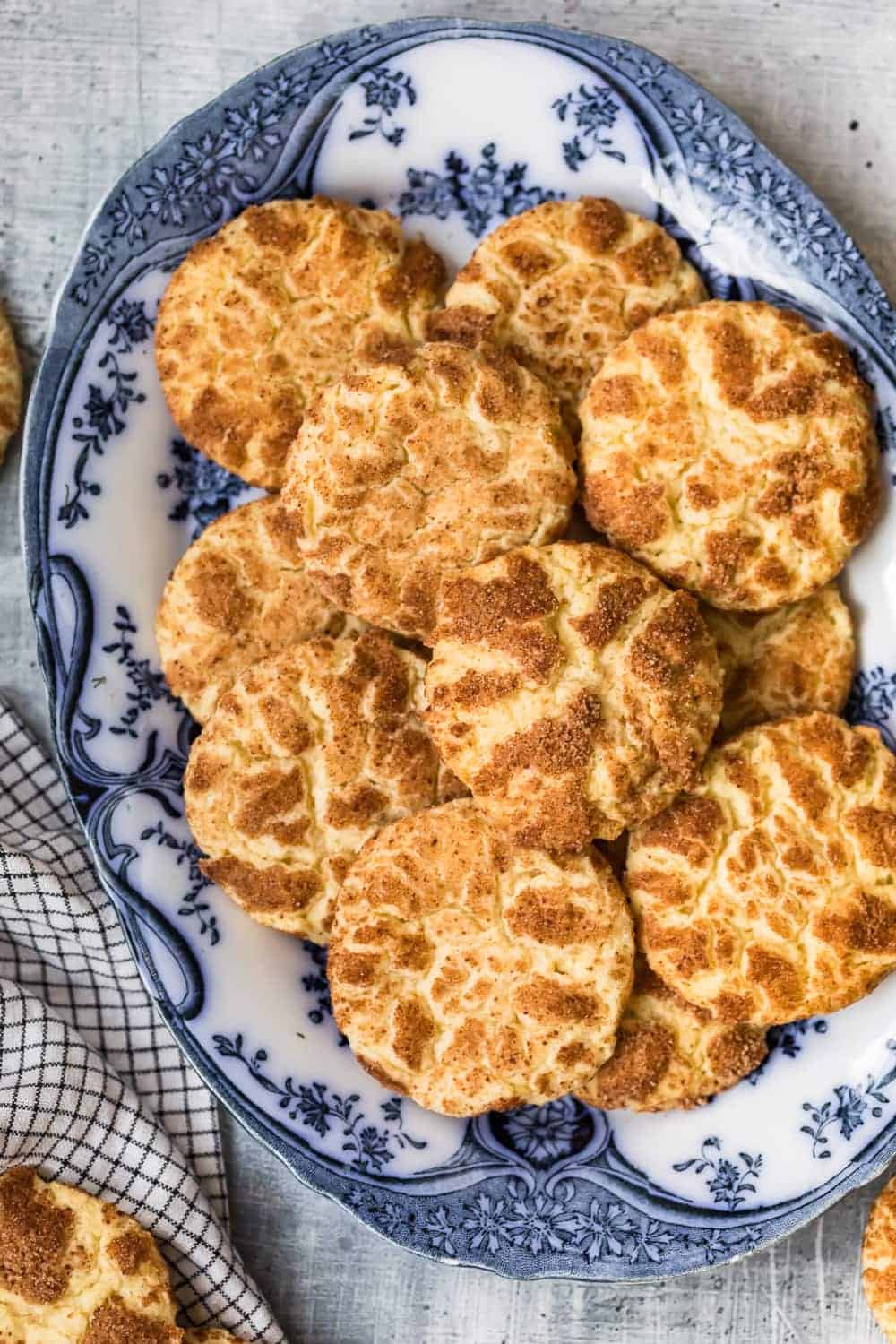 Snickerdoodles on a serving plate