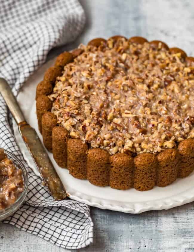 old fashioned oatmeal cake on a plate