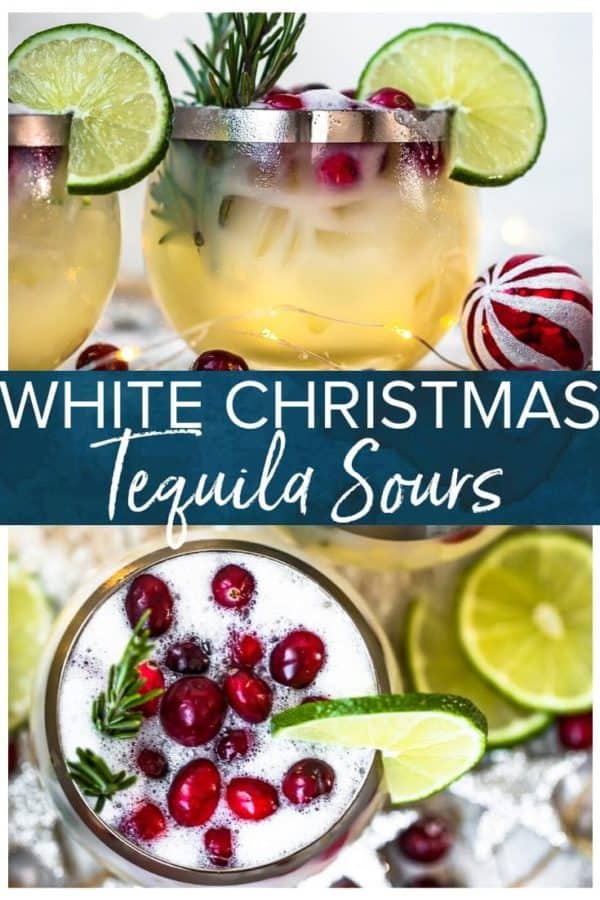 white christmas tequila sour pinterest collage