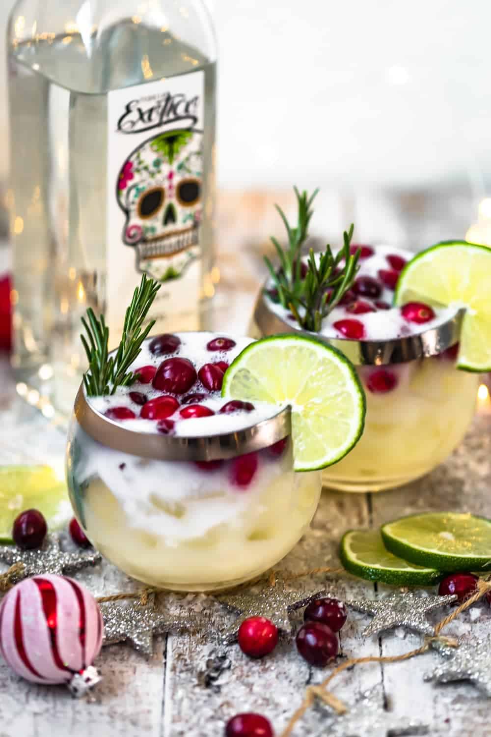 christmas festive drink in glasses