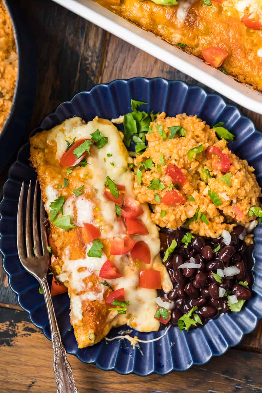 enchilada on plate