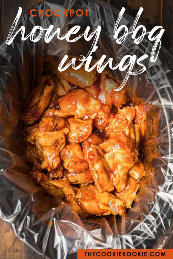 slow cooker honey bbq chicken wings pinterest image