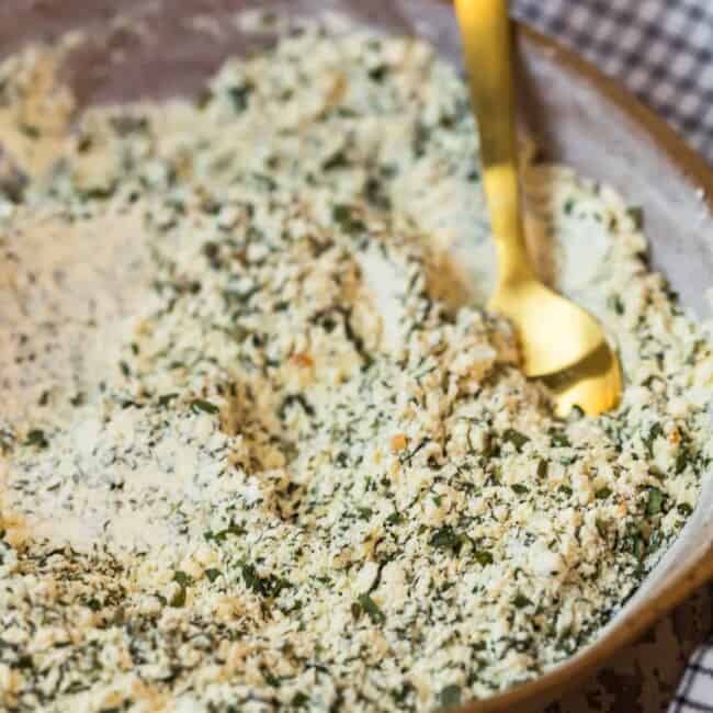 homemade ranch seasoning mix in a bowl