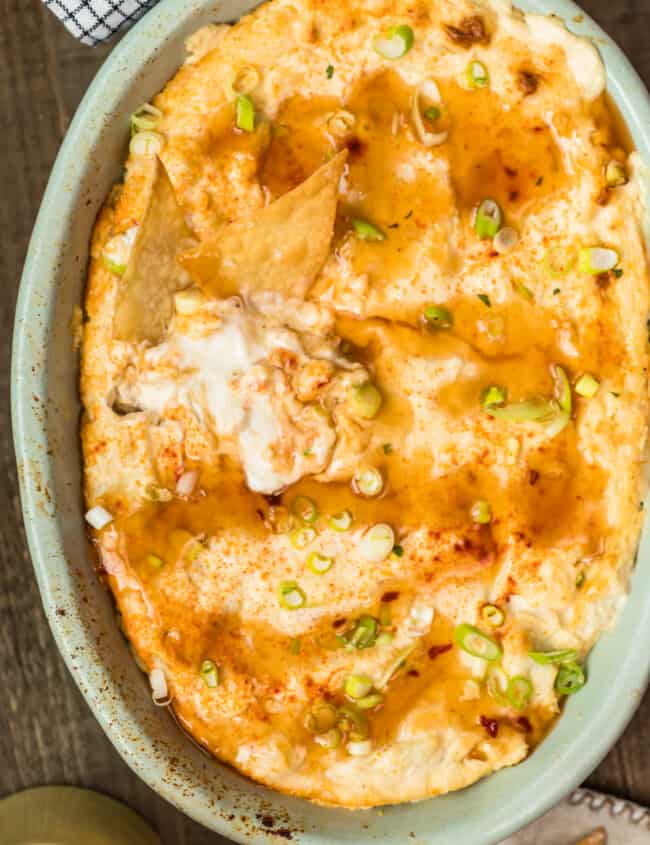 crab rangoon dip in a bowl