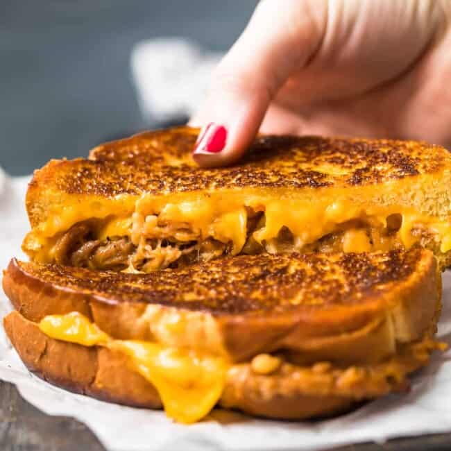 pulled pork grilled cheese