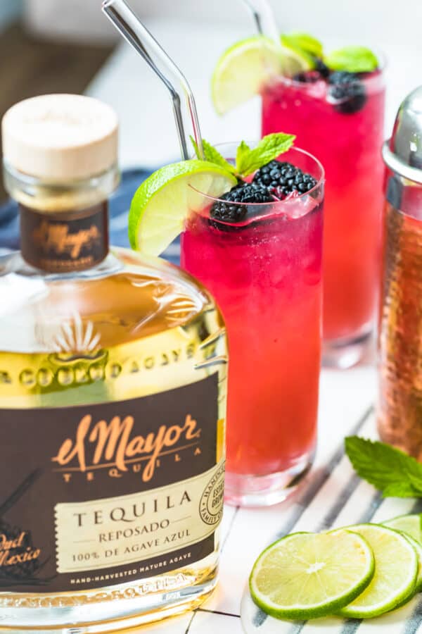 the best black berry palomas with el major tequila