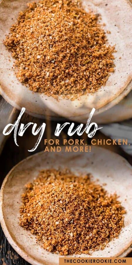 dry rub for pork pinterest collage