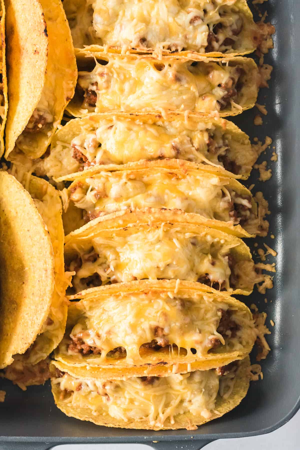 baked ground beef baked tacos in dish