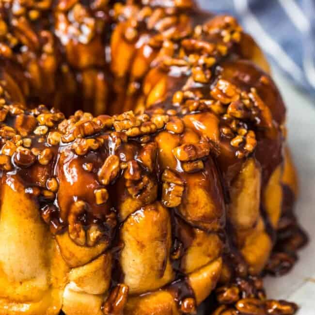 butterscotch monkey bread on platter