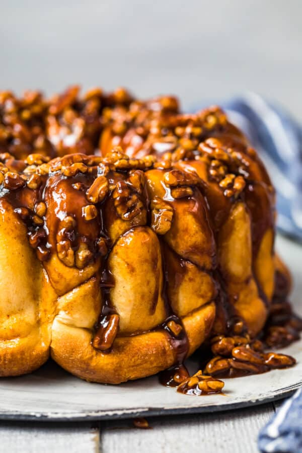 butterscotch monkey bread on platter