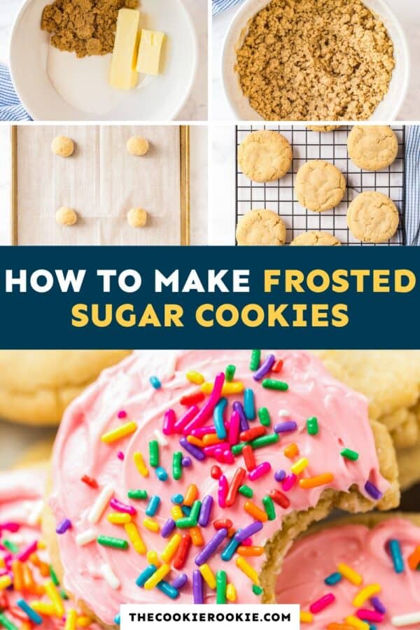 frosted sugar cookies pinterest collage