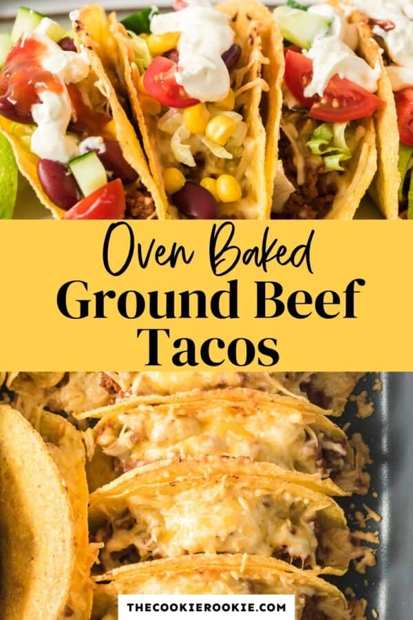 baked ground beef baked tacos pinterest collage