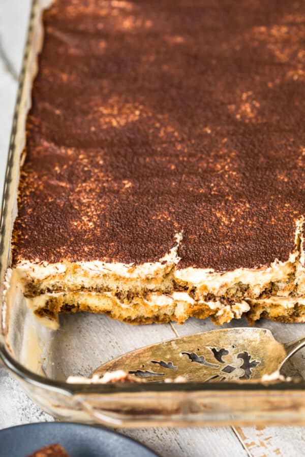 homemade tiramisu recipe in dish