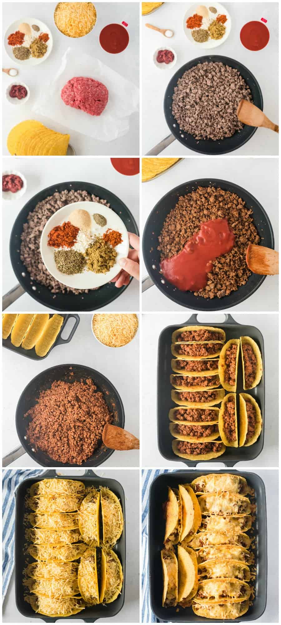 step by step photos of how to make beef tacos