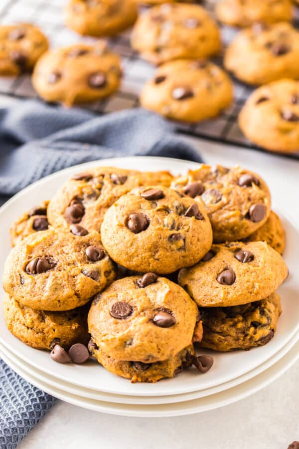 plate of pumpkin cookies