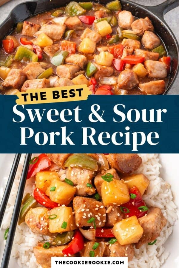 sweet and sour pork pinterest collage