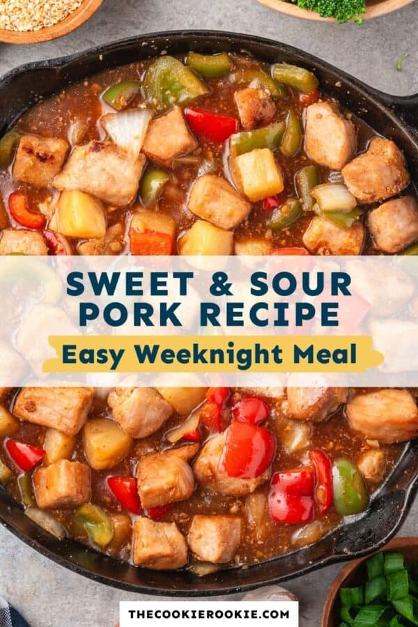 sweet and sour pork pinterest collage