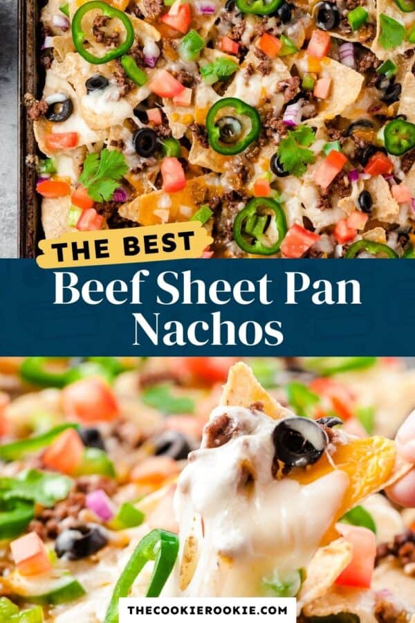 beef sheet pan nachos pinterest