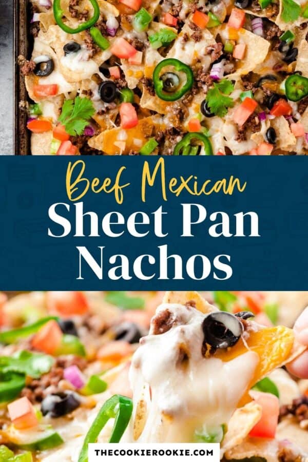 beef sheet pan nachos pinterest