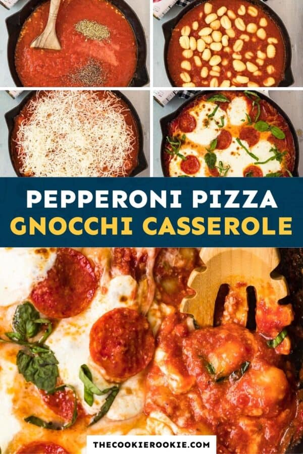 pepperoni pizza gnocchi bake pinterest