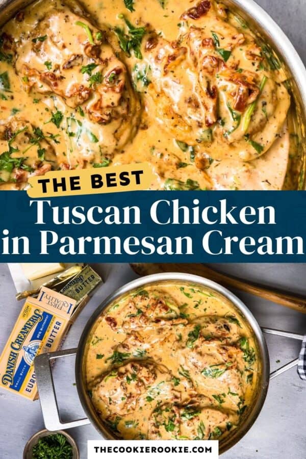 tuscan chicken in parmesan cream sauce pinterest