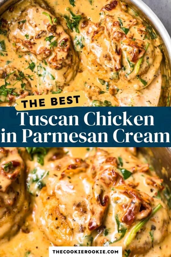 tuscan chicken in parmesan cream sauce pinterest