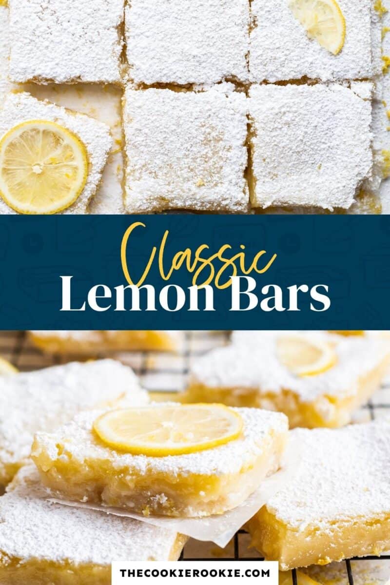 classic lemon bars pinterest collage